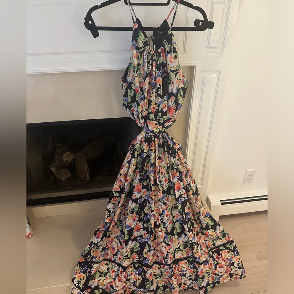 Brand New never worn Something Navy Cut-Out Floral Midi Dress!